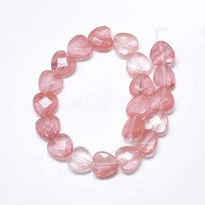Cherry Quartz Glass Beads Strands G-S357-E01-14-1