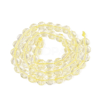 Transparent Crackle Glass Beads Strands GLAA-Q108-03A-01-1