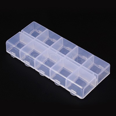 Cuboid Plastic Bead Containers CON-N007-02-1
