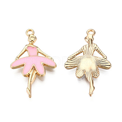 Light Gold Plated Alloy Pendants ENAM-T009-18C-1