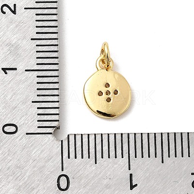Brass Micro Pave Cubic Zirconia Pendants KK-Z135-05G-04-1