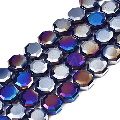 Electroplate Glass Beads Strands EGLA-N002-27-G01-1
