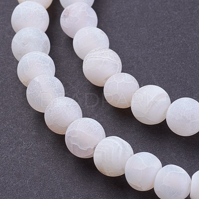 Natural Weathered Agate Beads Strands G-G589-6mm-03-1
