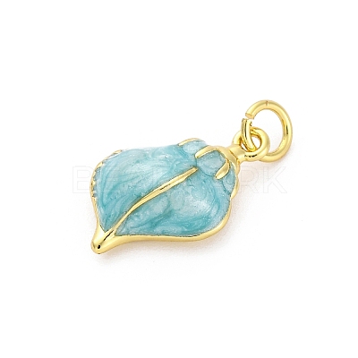 Brass Enamel Pendants KK-U066-19G-1