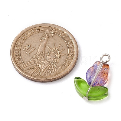 Glass Pendants PALLOY-JF02579-02-1