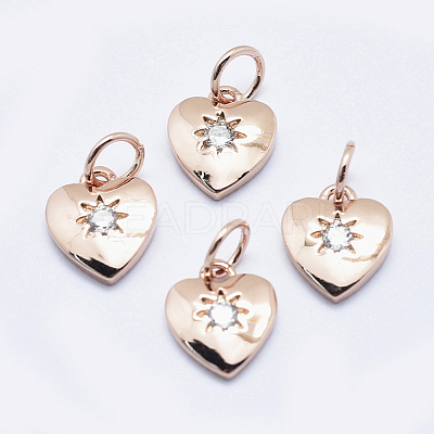 Brass Micro Pave Cubic Zirconia Charms RB-I078-67-NR-1