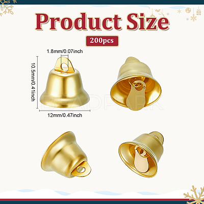 Iron Bell Charms HJEW-WH0063-001G-04-1