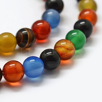 Natural Agate Beads Strands G-F417-05-12mm-1