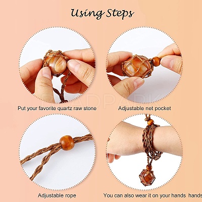 Braided Wax Rope Cord Macrame Pouch Necklace Making NJEW-J007-01-1