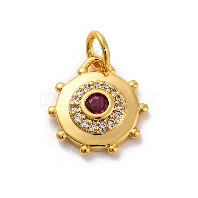 Brass Micro Pave Cubic Zirconia Charms KK-U033-22G-01-1