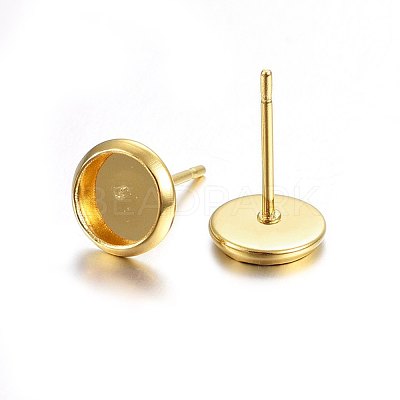 304 Stainless Steel Stud Earring Findings STAS-P210-46G-01-1