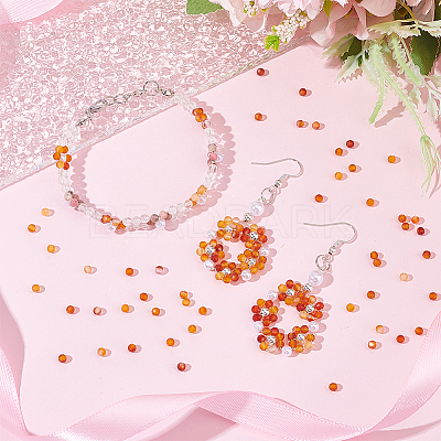 2 Strands Natural Carnelian Beads Strands G-NB0004-20-1