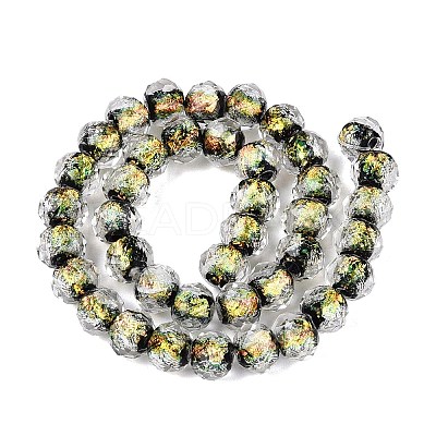 Handmade Foil Glass Lampwork Beads Strands DICH-T023-02D-1