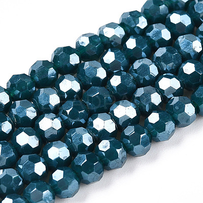 Opaque Glass Beads Strands EGLA-A035-P4mm-A36-1