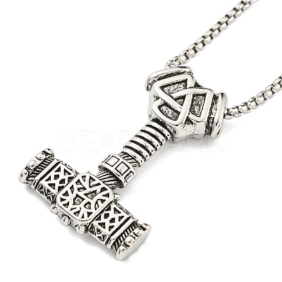 Alloy Pendant Necklace NJEW-B103-01AS-03-1