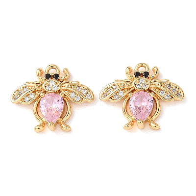 Brass Micro Pave Cubic Zirconia Pendants KK-A284-16G-04-1