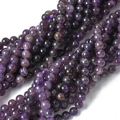 Natural Amethyst Beads Strands X-G-M445-8MM-01B-1