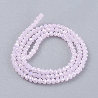 Electroplate Glass Beads Strands EGLA-A034-P1mm-B12-1