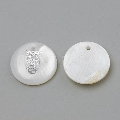 Freshwater Shell Pendants SHEL-Q010-007P-1