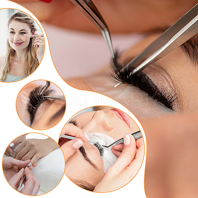 2Pcs 2 Style 410 Stainless Steel Eyelash Separator Tool AJEW-UN0001-55-1