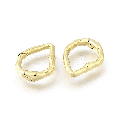 Brass Irregularity Spring Gate Rings KK-U072-43A-G-1