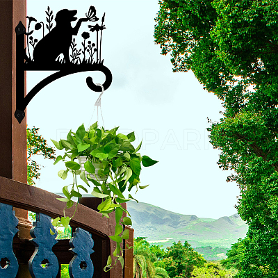 Iron Hanging Plant Hanger Bracket HJEW-WH0095-023-1