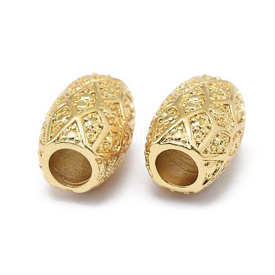 Rack Plating Brass European Beads KK-O125-06G-1