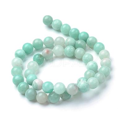 Natural Amazonite Beads Strands G-T055-8mm-17-1
