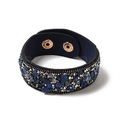 Faux Suede Snap Cord Bracelet BJEW-F428-11-1