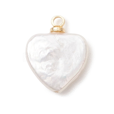 Natural Baroque Pearl Keshi Pearl Pendants PALLOY-JF04777-02-1