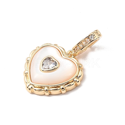 Natural Shell Pendants KK-N290-05G-1
