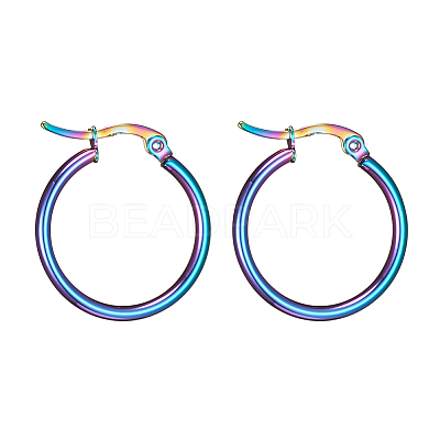304 Stainless Steel Hoop Earrings LS-EJEW-F105-10M-1