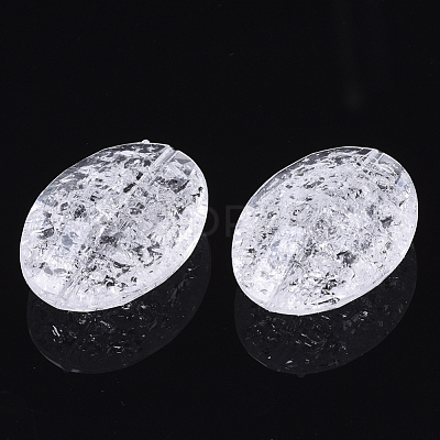 Transparent Crackle Acrylic Beads CACR-N003-33-1