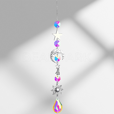 1Pc Iron Big Pendant Decorations DJEW-CN0001-37C-1