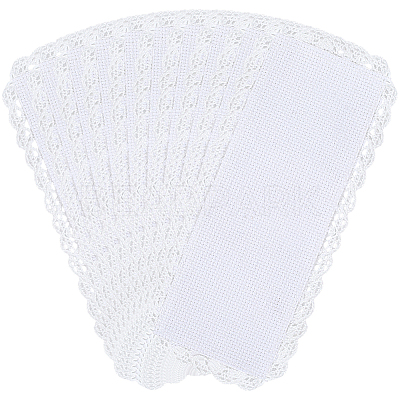10Pcs Linen Aida Cloth Bookmarks for Cross Stitch Making DIY-CY0001-77-1