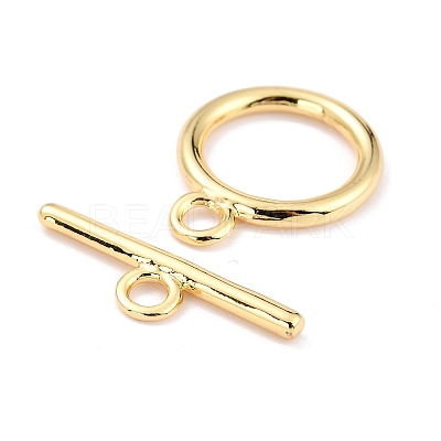 Rack Plating Brass Toggle Clasps X-KK-B036-12G-1