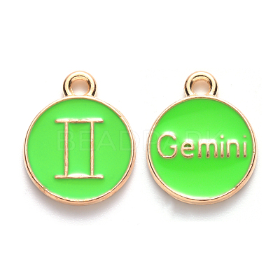 Alloy Enamel Pendants X-ENAM-S124-01A-06I-1