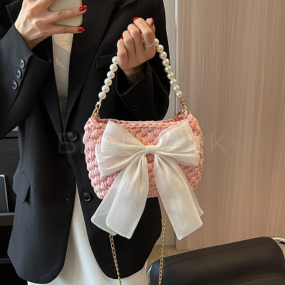 DIY Women's Bowknot Crossbody Bag Making Kits PURS-WH0005-58V-1