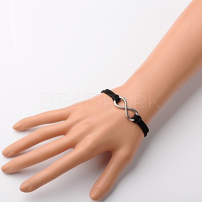 Tibetan Style Alloy Infinity Link Bracelets BJEW-JB01478-1