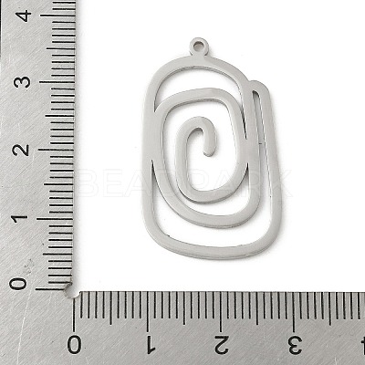 304 Stainless Steel Pendants STAS-G355-08B-P-1