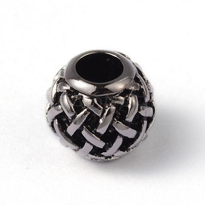 Round 316 Surgical Stainless Steel European Beads STAS-L178-ZZ036G-1