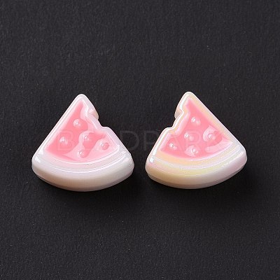 UV Plating Rainbow Iridescent Acrylic European Beads SACR-E009-30-1