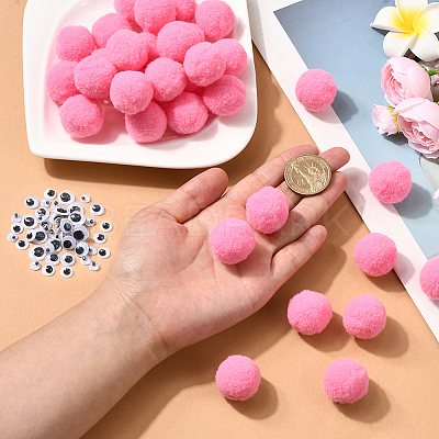 150Pcs Polyester Pom Pom Ball DIY-SC0031-33D-1