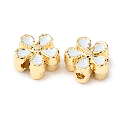 Brass Enamel Beads KK-L179-05G-1