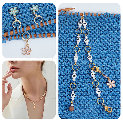 Knitting Row Counter Chains & Locking Stitch Markers Kits HJEW-AB00488-1