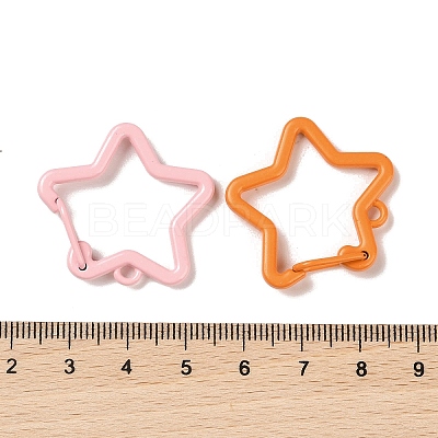 Spray Painted Alloy Key Snap Hook Clasps for Keychains FIND-L016-02-1