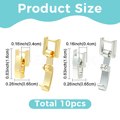 10Bags 2Colors Eco-Friendly Brass Watch Band Clasps KK-YW0004-71-1