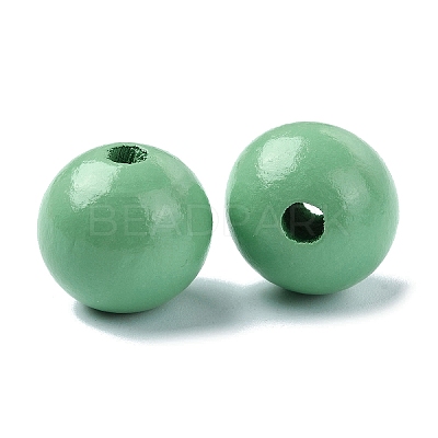 Wood Large Hole European Beads WOOD-D027-01H-1