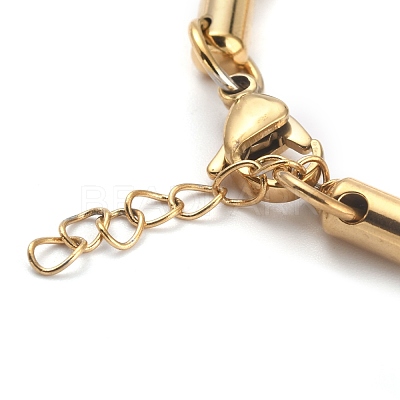 Ion Plating(IP) 304 Stainless Steel Round Snake Chain Bracelets BJEW-O186-08C-G-1