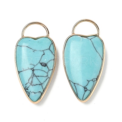 Synthetic Turquoise Pendants G-I393-01G-11-1